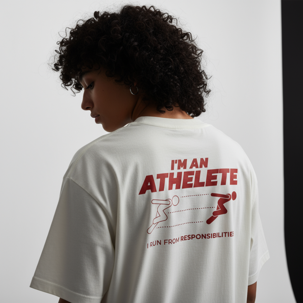 Certified Athlete – Oversized Unisex T-shirt | I Run From Responsibilities