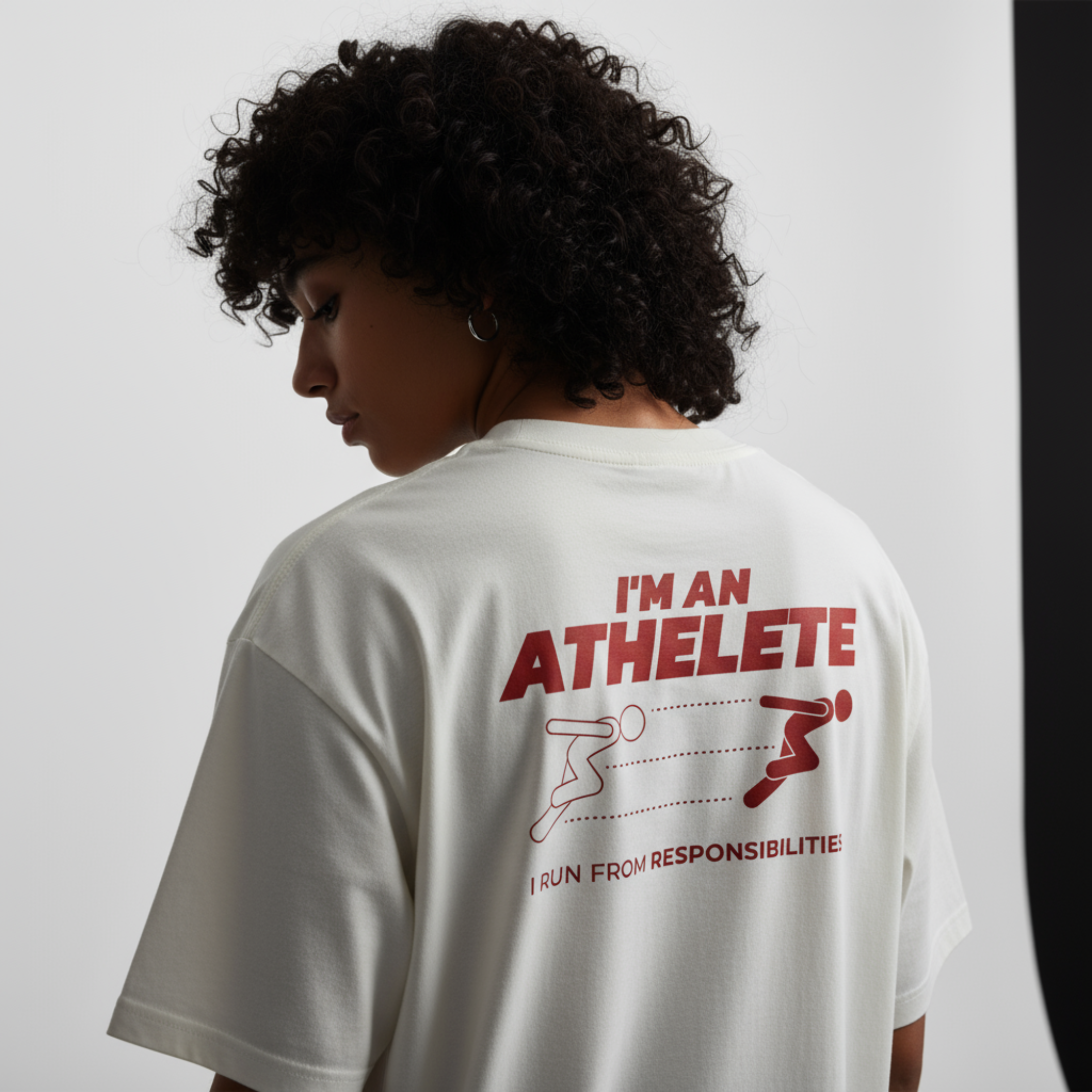 Certified Athlete – Oversized Unisex T-shirt | I Run From Responsibilities