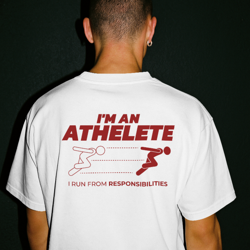 Certified Athlete – Oversized Unisex T-shirt | I Run From Responsibilities